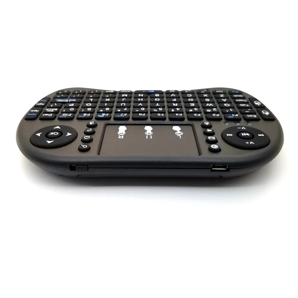 MRSVI 2.4G Mini Wireless Keyboard with Touchpad, Air Mouse Remote Control for Android TV Box, Smart TV, PC - Classic Black, 10m Range, Ergonomic Design showcase 3