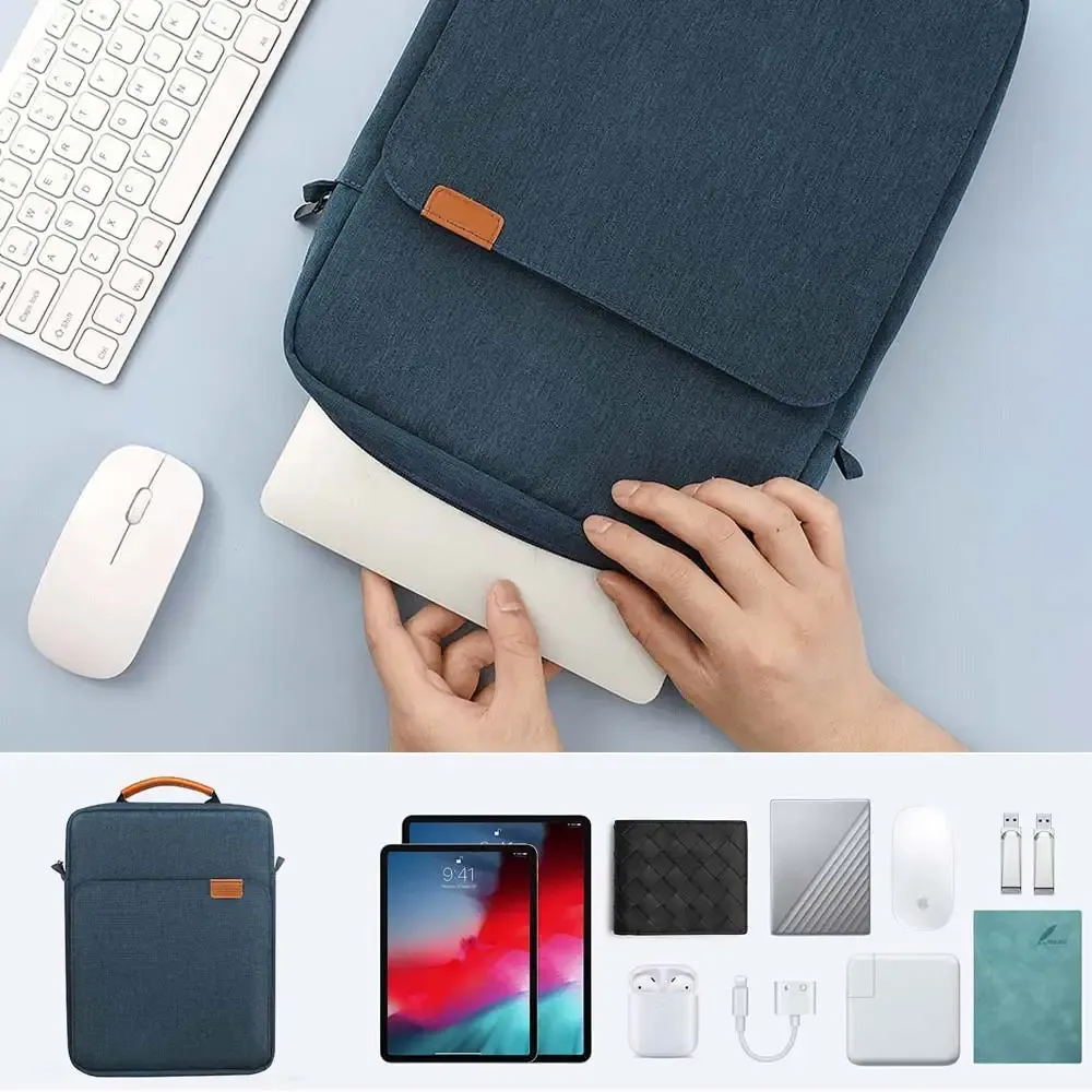 Universal 9-13 Inch Tablet Sleeve Bag Pouch for iPad Pro 11/12.9, Air 5/4, Mini 6, Samsung Galaxy Tab S8/S7 FE, Surface Go - Protective Carrying Case showcase 12