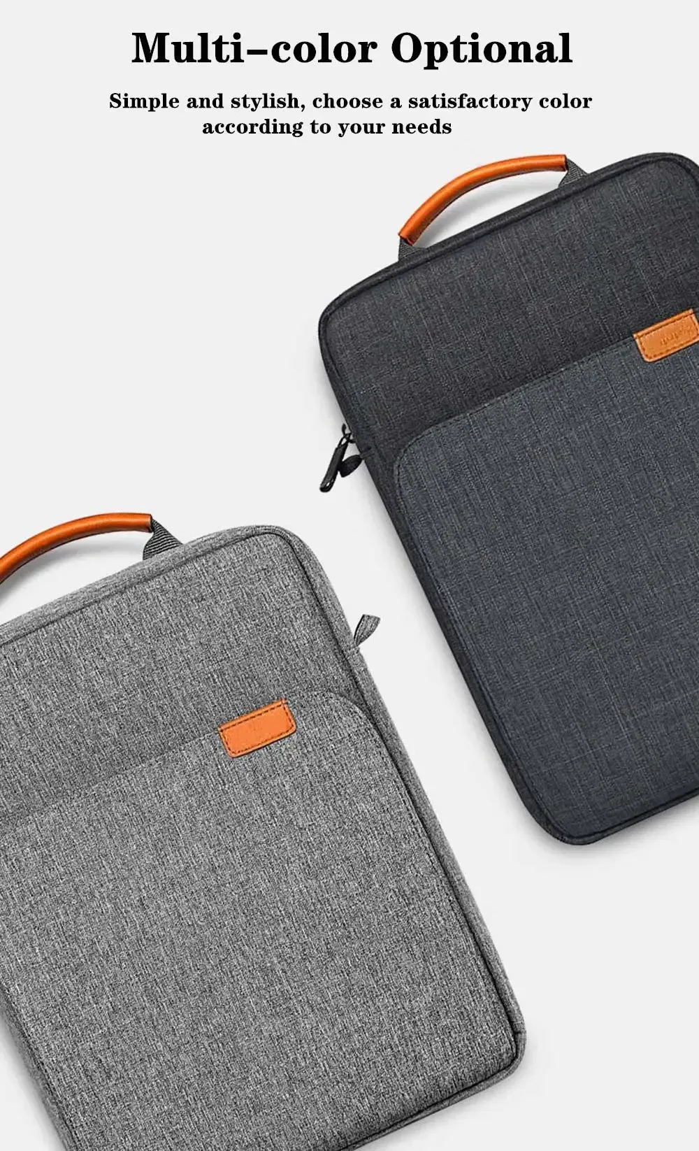 Universal 9-13 Inch Tablet Sleeve Bag Pouch for iPad Pro 11/12.9, Air 5/4, Mini 6, Samsung Galaxy Tab S8/S7 FE, Surface Go - Protective Carrying Case showcase 9