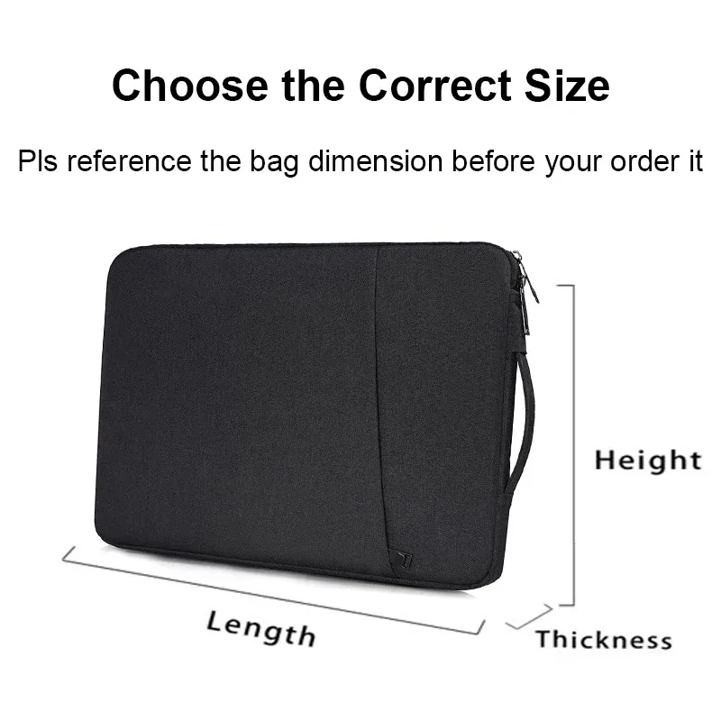 Waterproof Laptop Sleeve Bag for MacBook Pro Air 13-15.6 Inch, Durable Nylon Notebook Case with Handle for Lenovo, ASUS, Xiaomi, HP, Dell showcase 1