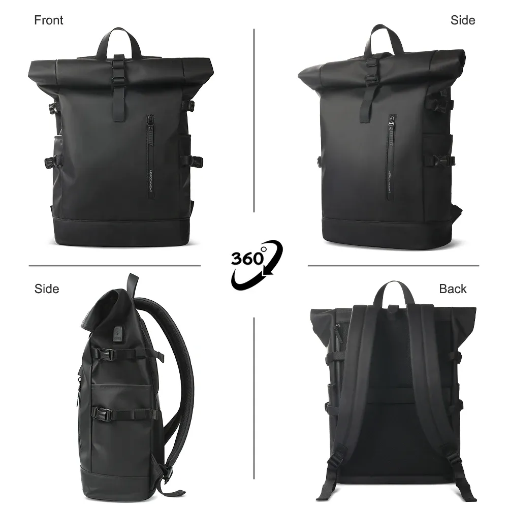 HK Expandable Travel Backpack for Men, Large Capacity Waterproof 15.6" Laptop Bag, Versatile Hiking Rucksack with USB Charging Port, Ideal for Cycling and Daily Use thumbnail 4