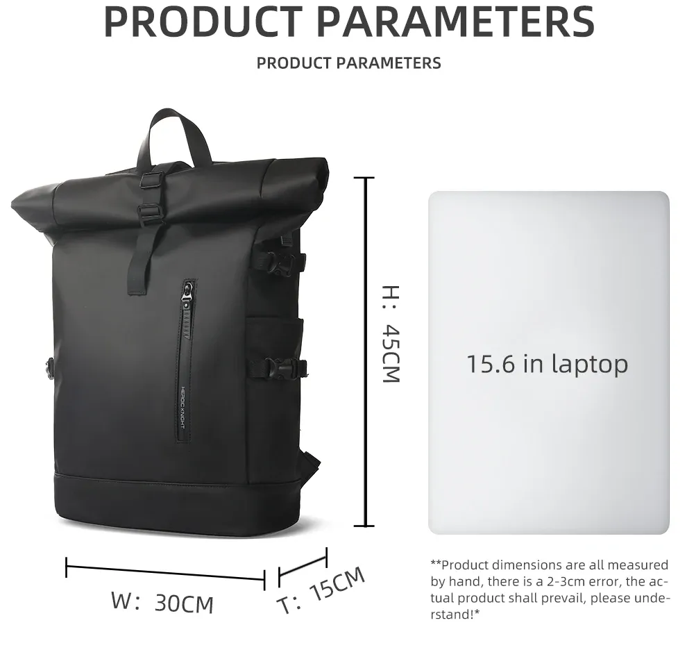 HK Expandable Travel Backpack for Men, Large Capacity Waterproof 15.6" Laptop Bag, Versatile Hiking Rucksack with USB Charging Port, Ideal for Cycling and Daily Use showcase 13