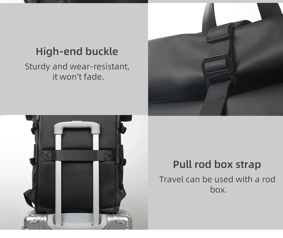 HK Expandable Travel Backpack for Men, Large Capacity Waterproof 15.6" Laptop Bag, Versatile Hiking Rucksack with USB Charging Port, Ideal for Cycling and Daily Use showcase 23
