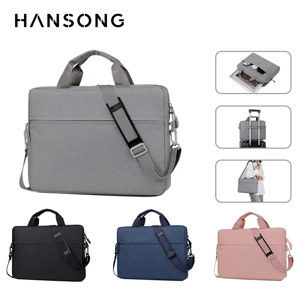 14-15.6 Inch Waterproof Laptop Sleeve Bag for MacBook Air Pro, Portable Notebook Case, Travel Carrying Handbag for Tablets and Computers