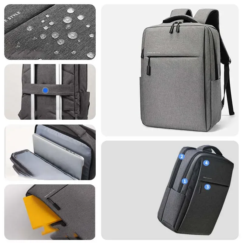 Large Capacity 17.3 Inch Laptop Backpack for Men, Waterproof Travel Bag with Multiple Pockets, Ideal for 15.6 and 17.3 inch Laptops, Durable and Stylish for Daily Commute or Travel thumbnail 6