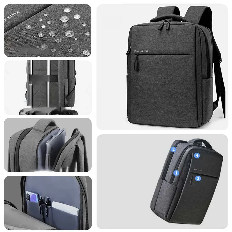 Large Capacity 17.3 Inch Laptop Backpack for Men, Waterproof Travel Bag with Multiple Pockets, Ideal for 15.6 and 17.3 inch Laptops, Durable and Stylish for Daily Commute or Travel thumbnail 5