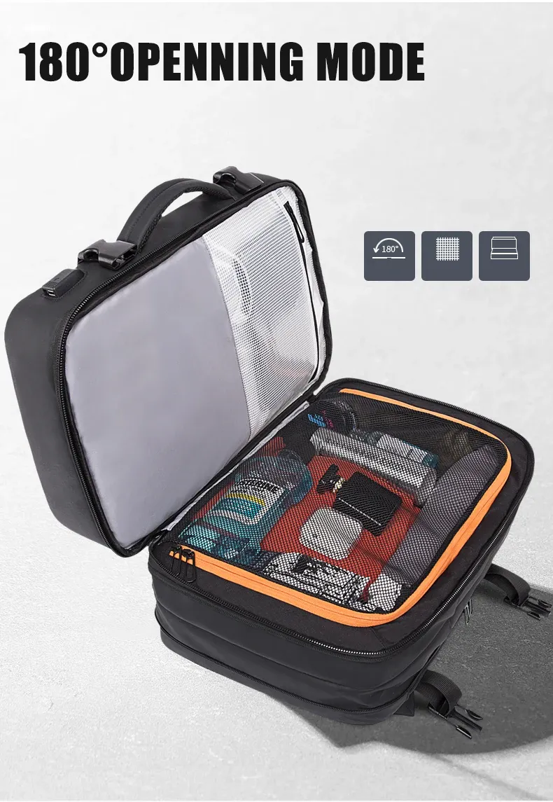 BANGE Expandable Waterproof Laptop Backpack for Men, Large Capacity 17.3-inch Travel Hiking Bag, Durable & Stylish Business School Backpack showcase 13
