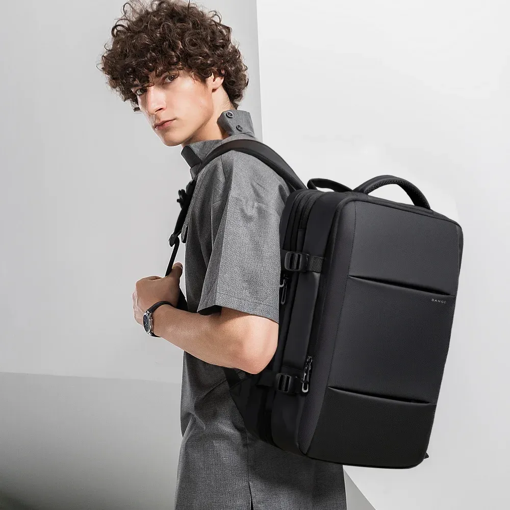 BANGE Expandable Waterproof Laptop Backpack for Men, Large Capacity 17.3-inch Travel Hiking Bag, Durable & Stylish Business School Backpack thumbnail 6