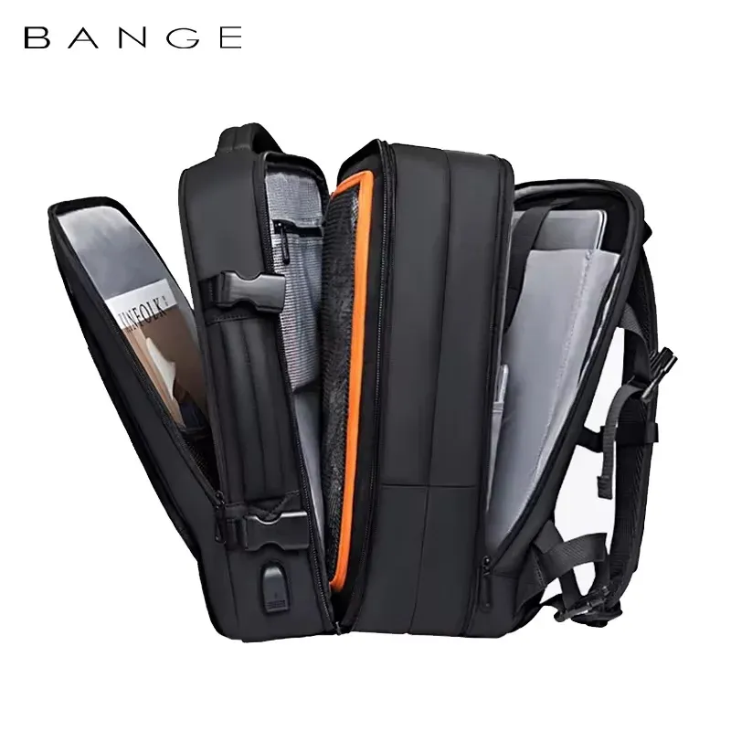 BANGE Expandable Waterproof Laptop Backpack for Men, Large Capacity 17.3-inch Travel Hiking Bag, Durable & Stylish Business School Backpack thumbnail 1