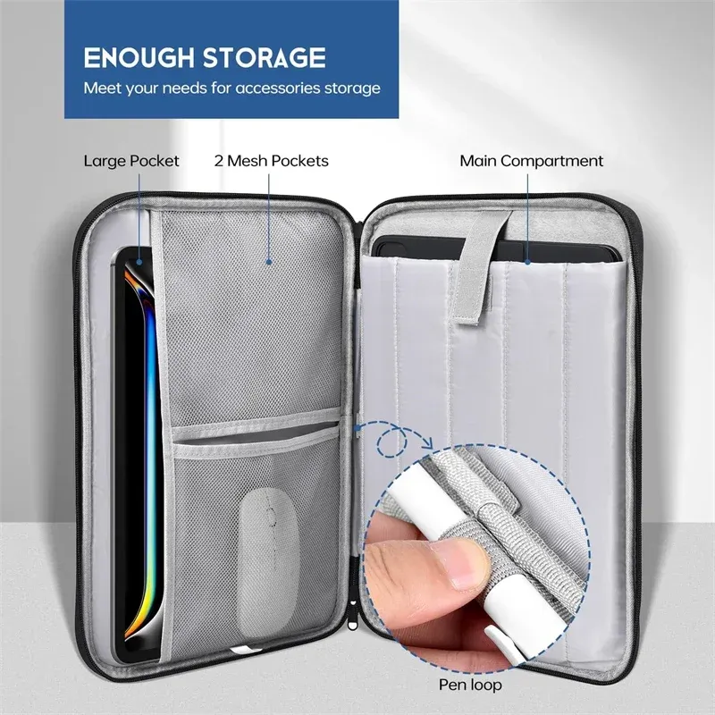 Waterproof Shockproof Laptop Sleeve Bag with Handle for MacBook Air Pro 13, 15, 16 Inch (M4/M3/M5 Chip) - Protective Mac Book Cover Accessories thumbnail 3
