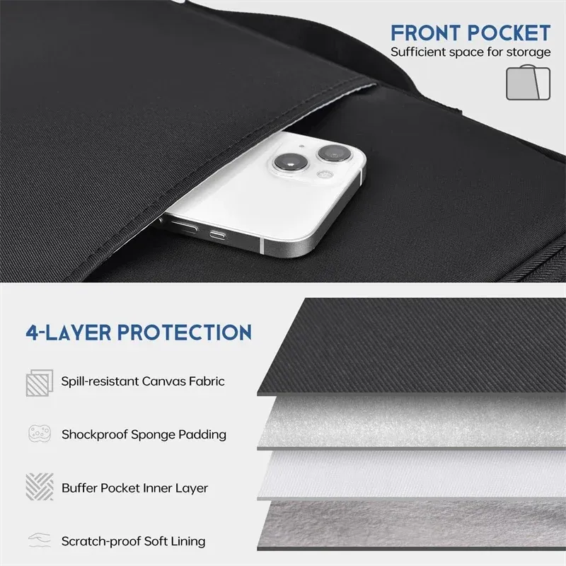 Waterproof Shockproof Laptop Sleeve Bag with Handle for MacBook Air Pro 13, 15, 16 Inch (M4/M3/M5 Chip) - Protective Mac Book Cover Accessories showcase 5