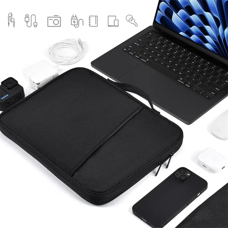 Waterproof Shockproof Laptop Sleeve Case with Handle for MacBook Air Pro 13" 15" 16" M4 M3 M5 Chip - Protective Mac Book Cover Accessories thumbnail 6