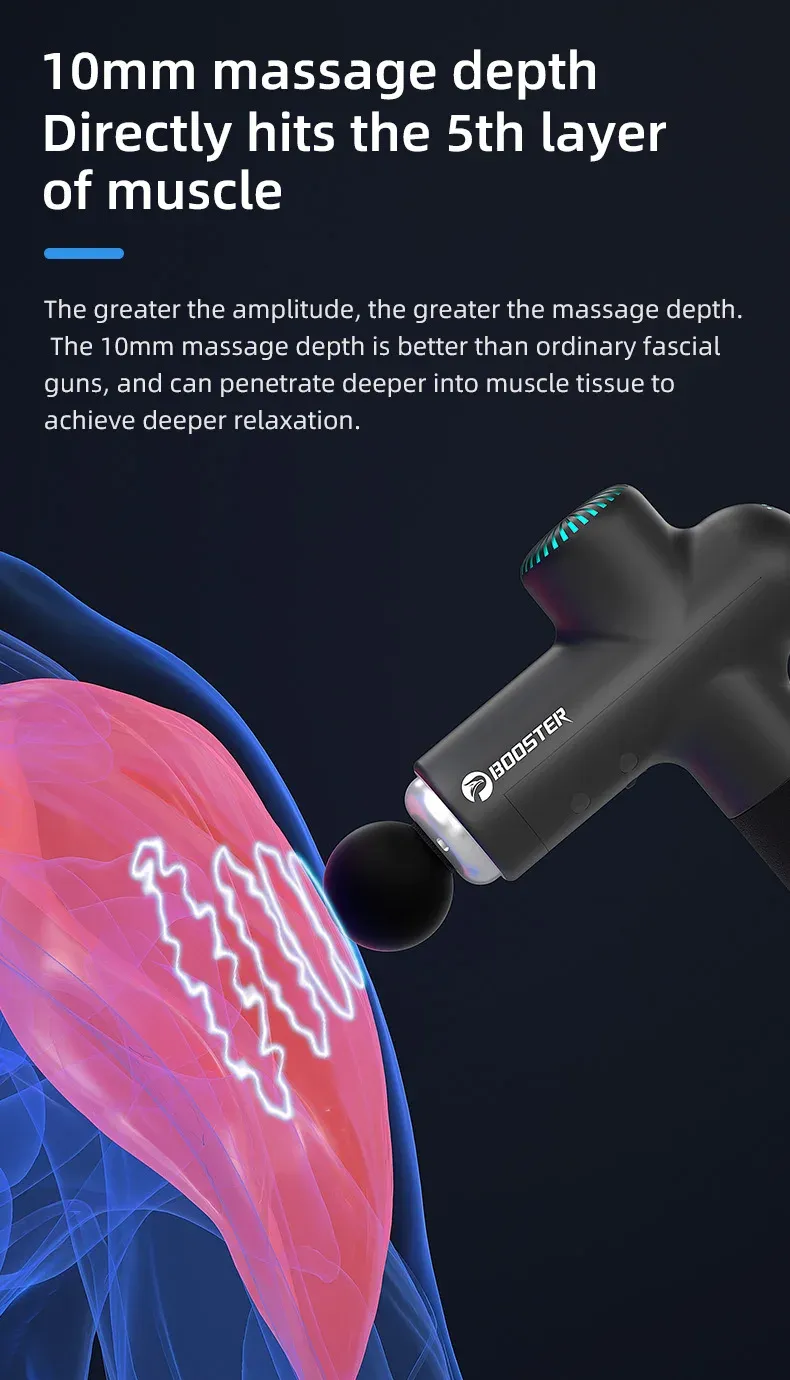 Professional Deep Tissue Percussion Massage Gun for Muscle Relaxation, Smart Electric Fascia Gun with 7.4V Battery, Ideal for Fitness Recovery and Body Massage showcase 6