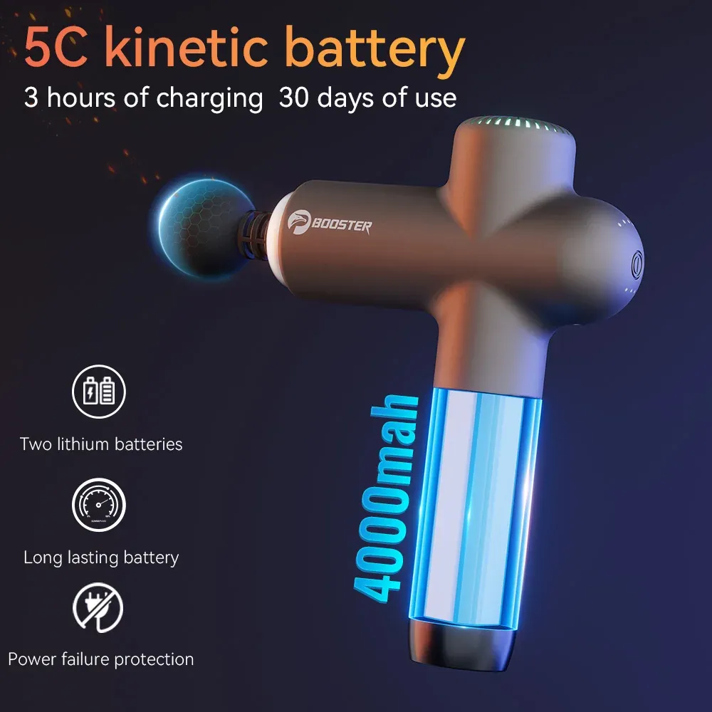 Professional Deep Tissue Percussion Massage Gun for Muscle Relaxation, Smart Electric Fascia Gun with 7.4V Battery, Ideal for Fitness Recovery and Body Massage thumbnail 3