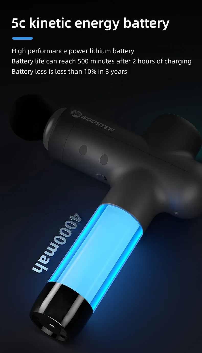 Professional Deep Tissue Percussion Massage Gun for Muscle Relaxation, Smart Electric Fascia Gun with 7.4V Battery, Ideal for Fitness Recovery and Body Massage showcase 5