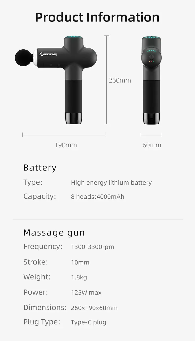 Professional Deep Tissue Percussion Massage Gun for Muscle Relaxation, Smart Electric Fascia Gun with 7.4V Battery, Ideal for Fitness Recovery and Body Massage showcase 9