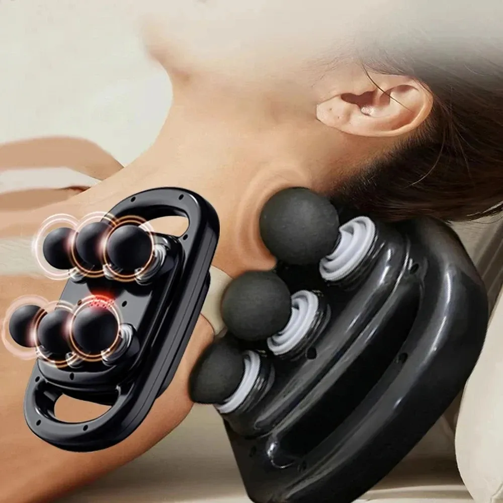 6-Head Deep Tissue Massage Gun for Muscle Relief - Percussion Massager for Neck, Cervical Spine, and Full Body Relaxation thumbnail 1