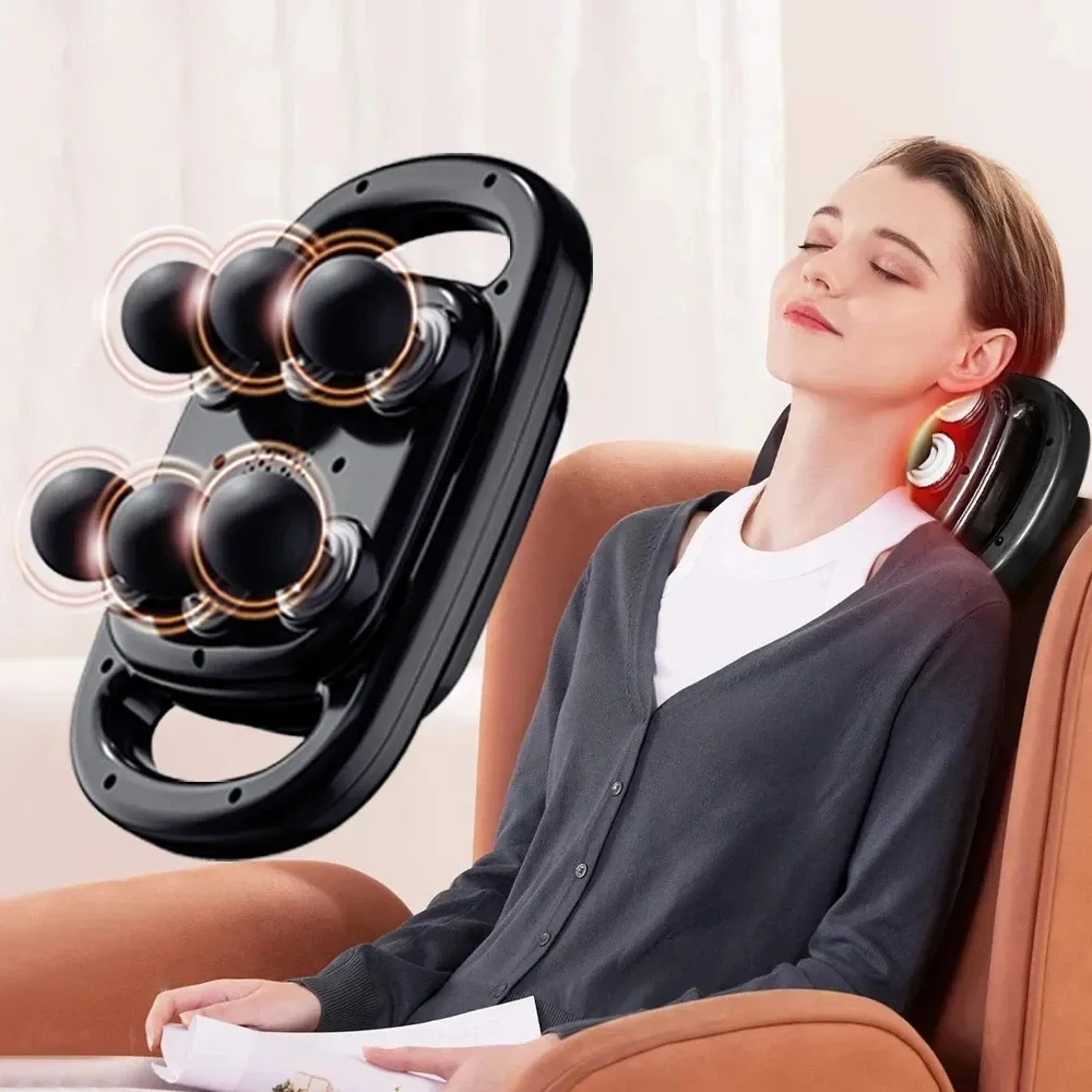 6-Head Deep Tissue Massage Gun for Muscle Relief - Percussion Massager for Neck, Cervical Spine, and Full Body Relaxation thumbnail 2