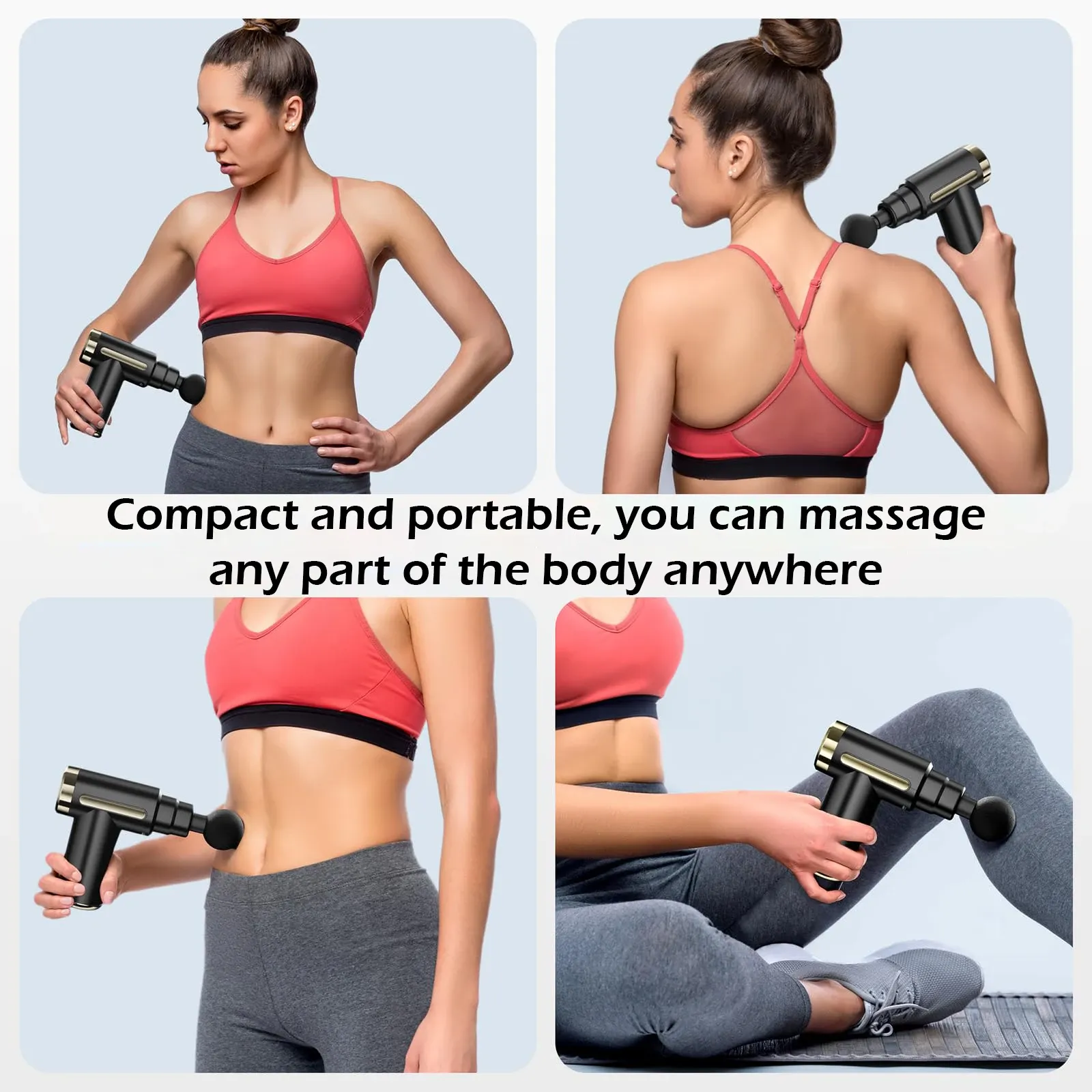 Portable Deep Tissue Fascia Massage Gun for Full Body Relaxation - Lightweight, USB Rechargeable, Adjustable Speed, Quiet Operation thumbnail 3