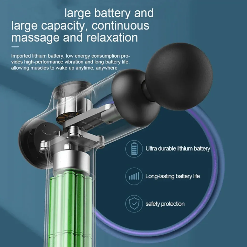 Professional Muscle Massage Gun for Deep Tissue Relief - 80mm Powerful Motor, 16mm Deep Massage, 4 Heads, Smart AI Chip for Fitness & Recovery thumbnail 3
