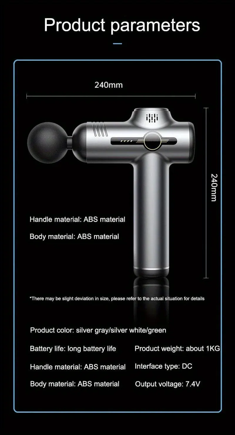 Professional Muscle Massage Gun for Deep Tissue Relief - 80mm Powerful Motor, 16mm Deep Massage, 4 Heads, Smart AI Chip for Fitness & Recovery showcase 21