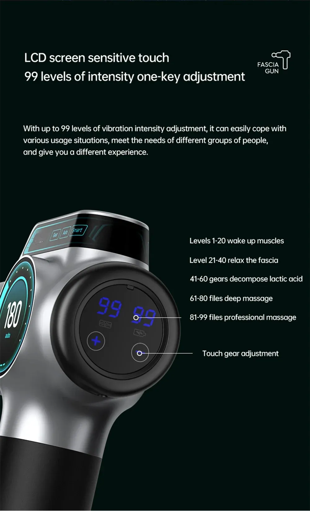 Professional Muscle Massage Gun for Deep Tissue Relief - 80mm Powerful Motor, 16mm Deep Massage, 4 Heads, Smart AI Chip for Fitness & Recovery showcase 10