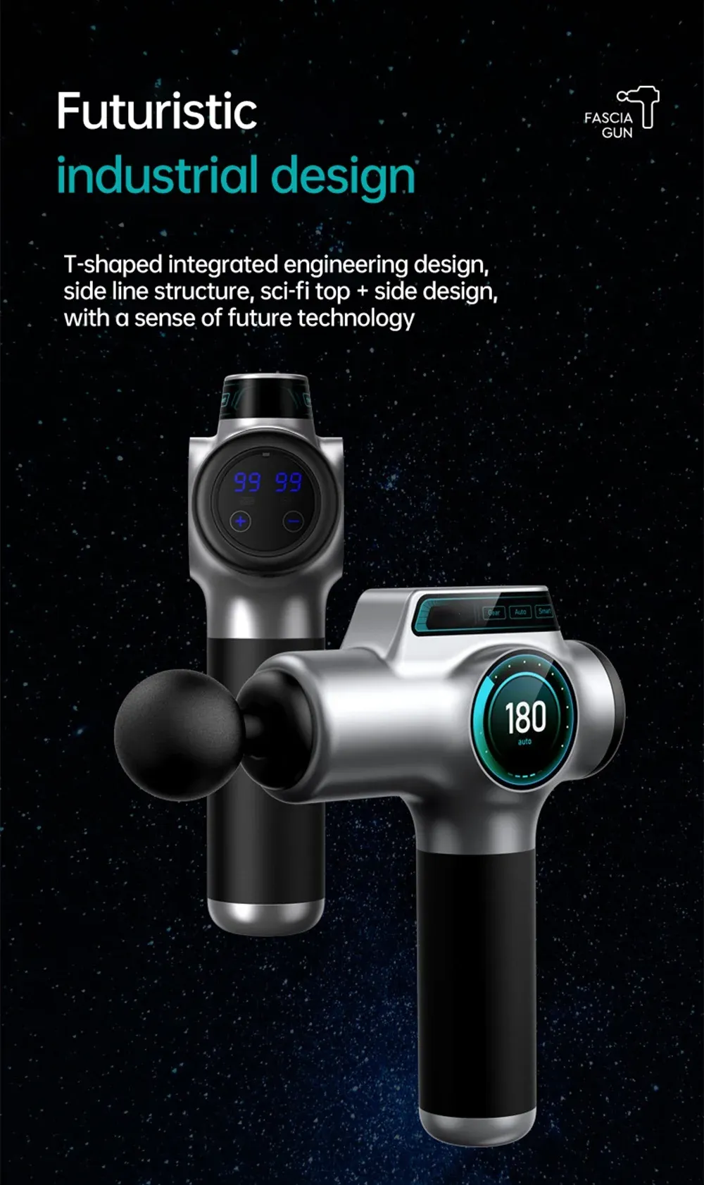 Professional Muscle Massage Gun for Deep Tissue Relief - 80mm Powerful Motor, 16mm Deep Massage, 4 Heads, Smart AI Chip for Fitness & Recovery showcase 9