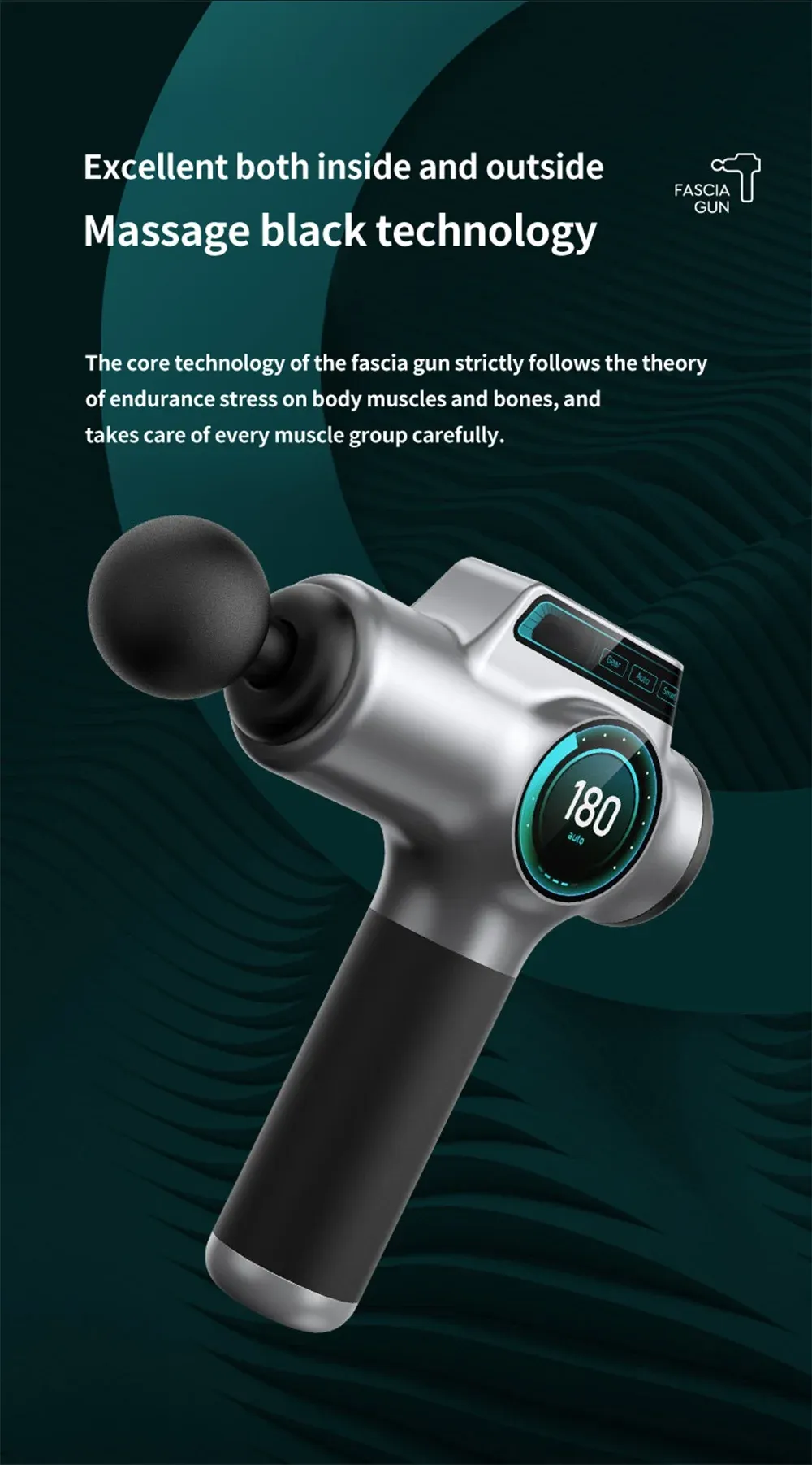 Professional Muscle Massage Gun for Deep Tissue Relief - 80mm Powerful Motor, 16mm Deep Massage, 4 Heads, Smart AI Chip for Fitness & Recovery showcase 2