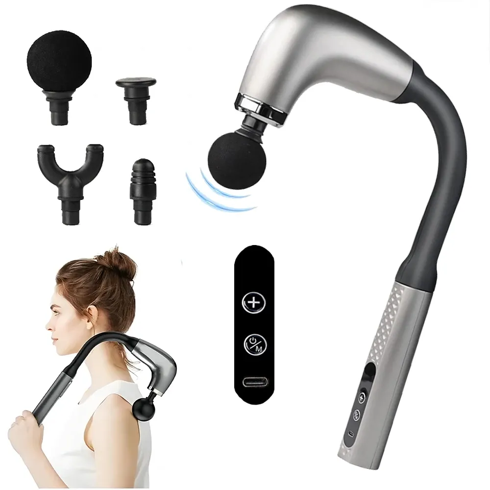 2025 New Smart Mini Fascia Gun Massager - Portable Electric Percussion Muscle Stimulator for Deep Tissue Relief, 9 Modes, USB Rechargeable, Ideal for Home & Christmas Gift thumbnail 1
