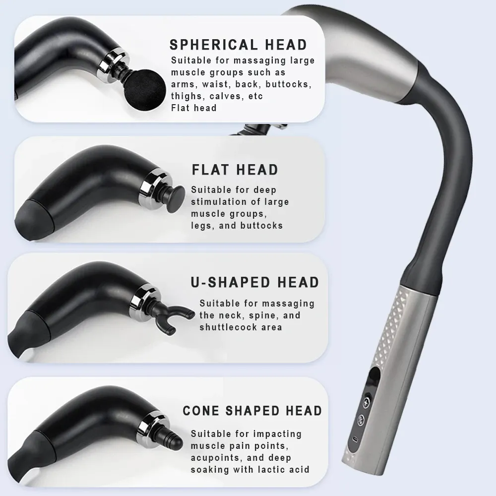 2025 New Smart Mini Fascia Gun Massager - Portable Electric Percussion Muscle Stimulator for Deep Tissue Relief, 9 Modes, USB Rechargeable, Ideal for Home & Christmas Gift thumbnail 2
