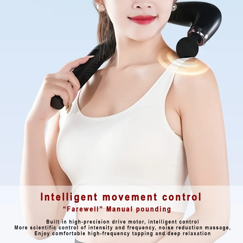 2025 New Smart Mini Fascia Gun Massager - Portable Electric Percussion Muscle Stimulator for Deep Tissue Relief, 9 Modes, USB Rechargeable, Ideal for Home & Christmas Gift thumbnail 5