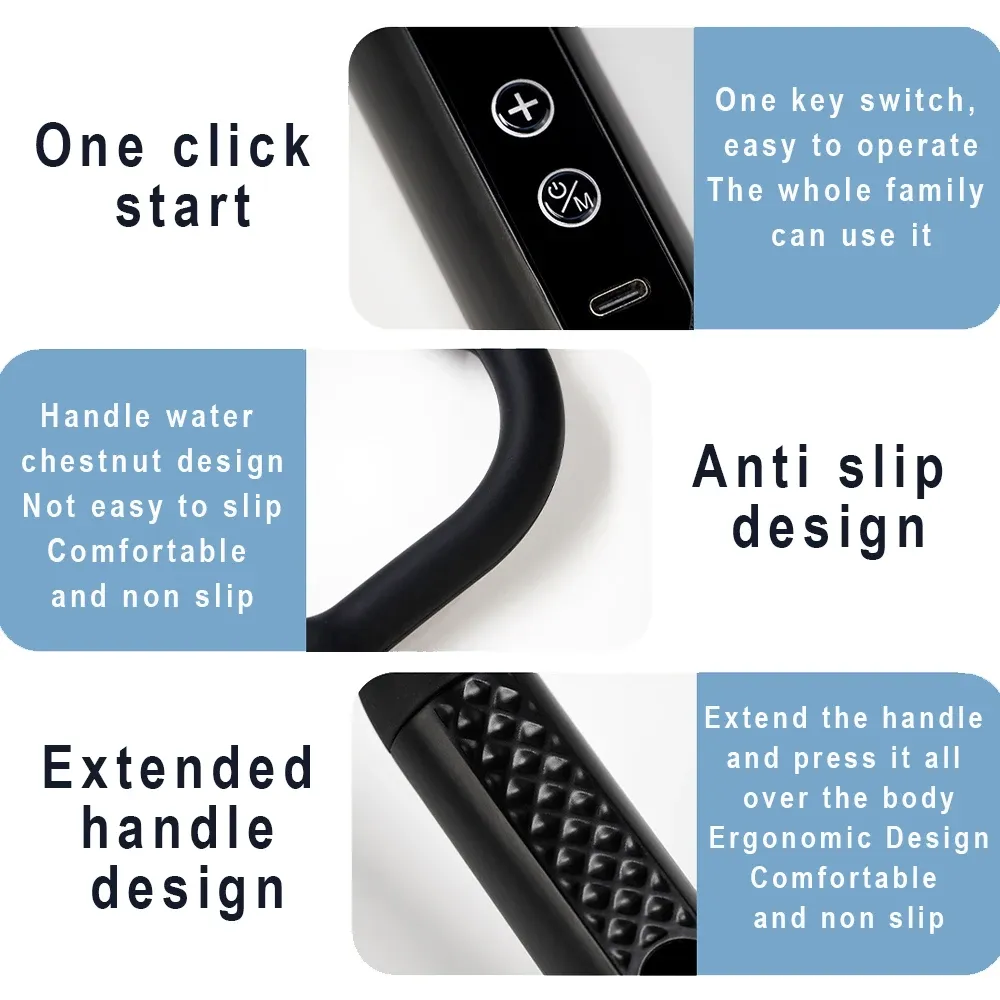 2025 New Smart Mini Fascia Gun Massager - Portable Electric Percussion Muscle Stimulator for Deep Tissue Relief, 9 Modes, USB Rechargeable, Ideal for Home & Christmas Gift thumbnail 6
