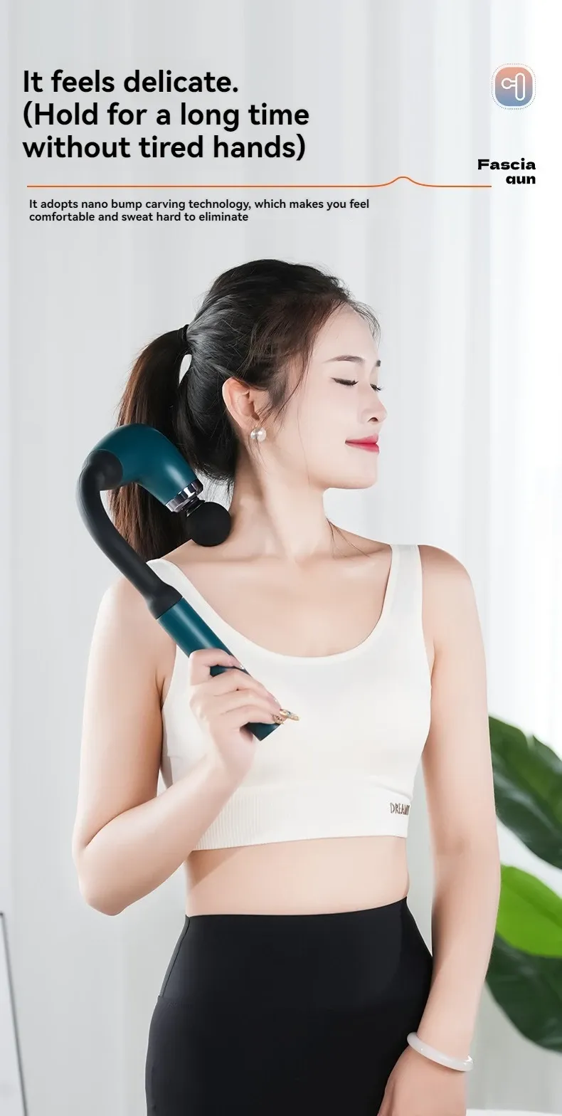 2025 New Smart Mini Fascia Gun Massager - Portable Electric Percussion Muscle Stimulator for Deep Tissue Relief, 9 Modes, USB Rechargeable, Ideal for Home & Christmas Gift showcase 7