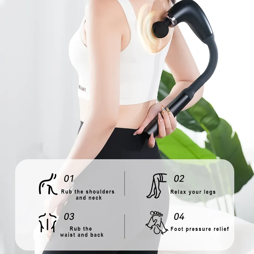 2025 New Smart Mini Fascia Gun Massager - Portable Electric Percussion Muscle Stimulator for Deep Tissue Relief, 9 Modes, USB Rechargeable, Ideal for Home & Christmas Gift thumbnail 4