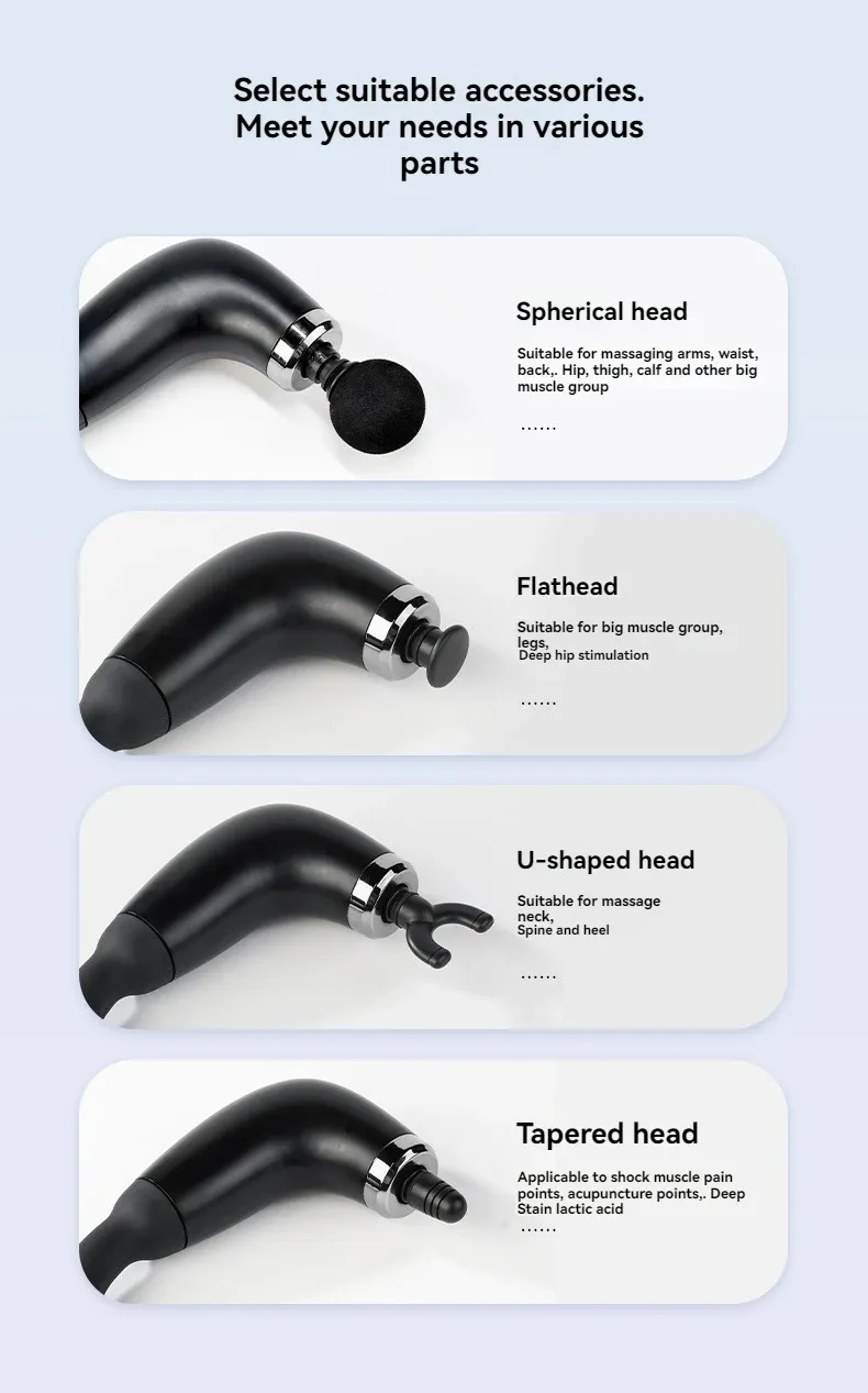 2025 New Smart Mini Fascia Gun Massager - Portable Electric Percussion Muscle Stimulator for Deep Tissue Relief, 9 Modes, USB Rechargeable, Ideal for Home & Christmas Gift showcase 5