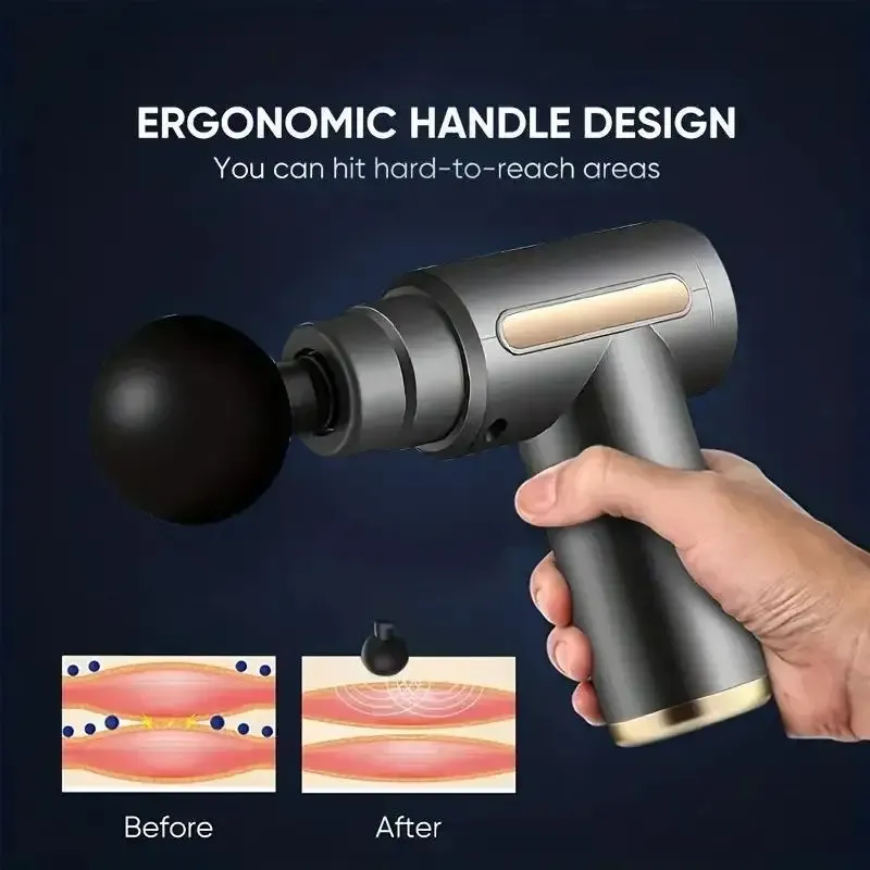 Portable Mini Muscle Massage Gun - Deep Tissue Percussion Massager for Body, Back, Neck, Leg Pain Relief - Handheld Electric Massager for Athletes & Fitness thumbnail 2