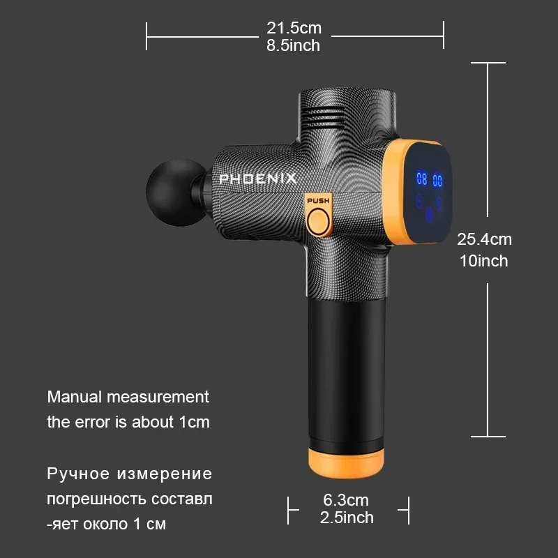 Phoenix A2 Deep Tissue Massage Gun for Muscle Relaxation, Pain Relief, and Dynamic Therapy - Includes 4 Heads, 20 Speed Settings, 2500mAh Battery, 1kg Lightweight Design thumbnail 2