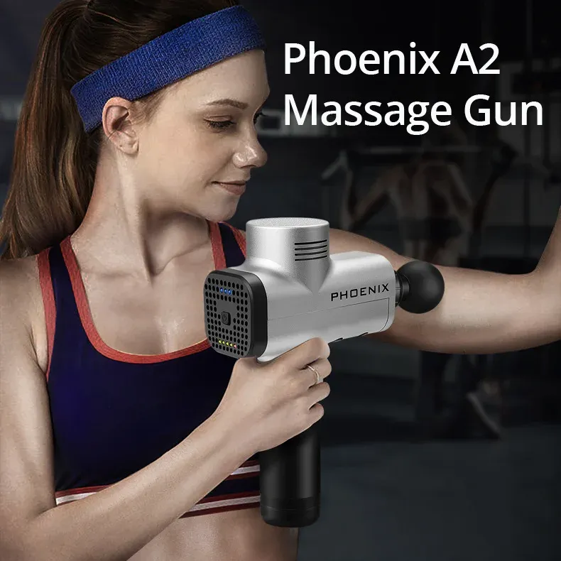 Phoenix A2 Deep Tissue Massage Gun for Muscle Relaxation, Pain Relief, and Dynamic Therapy - Includes 4 Heads, 20 Speed Settings, 2500mAh Battery, 1kg Lightweight Design showcase 1