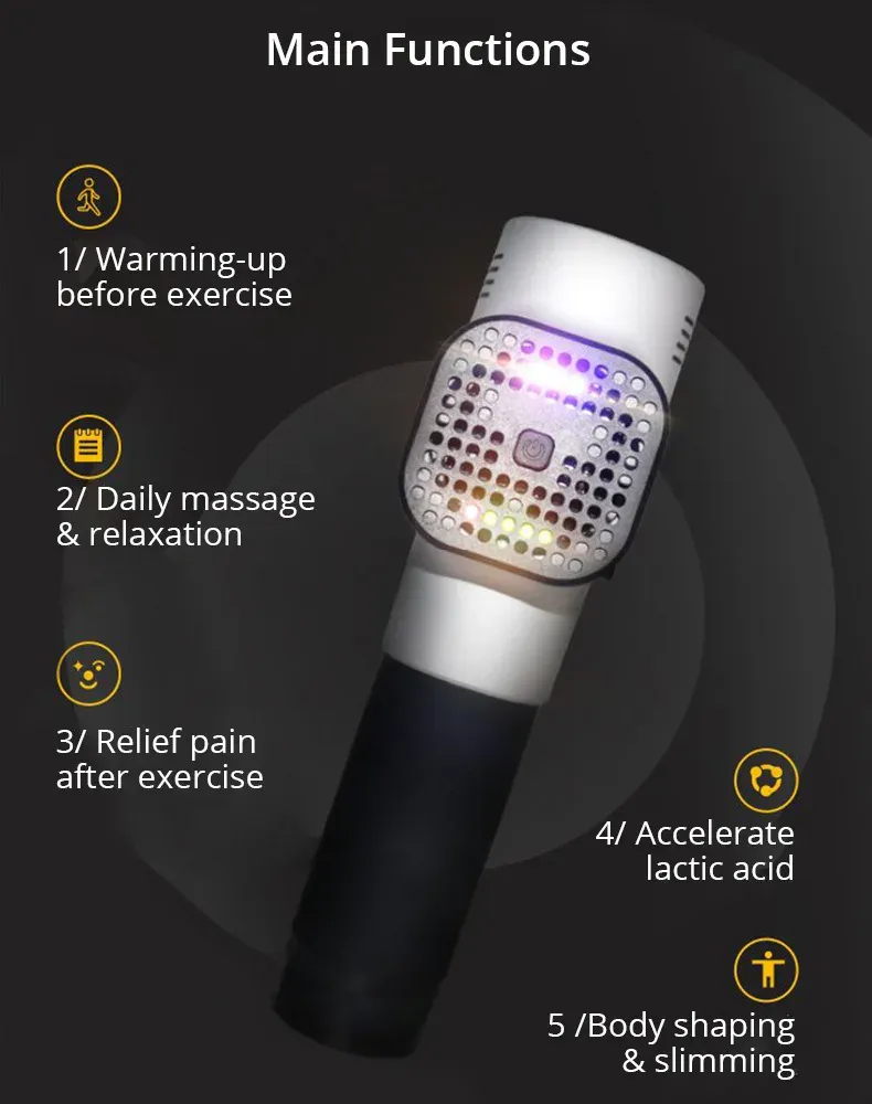 Phoenix A2 Deep Tissue Massage Gun for Muscle Relaxation, Pain Relief, and Dynamic Therapy - Includes 4 Heads, 20 Speed Settings, 2500mAh Battery, 1kg Lightweight Design showcase 5