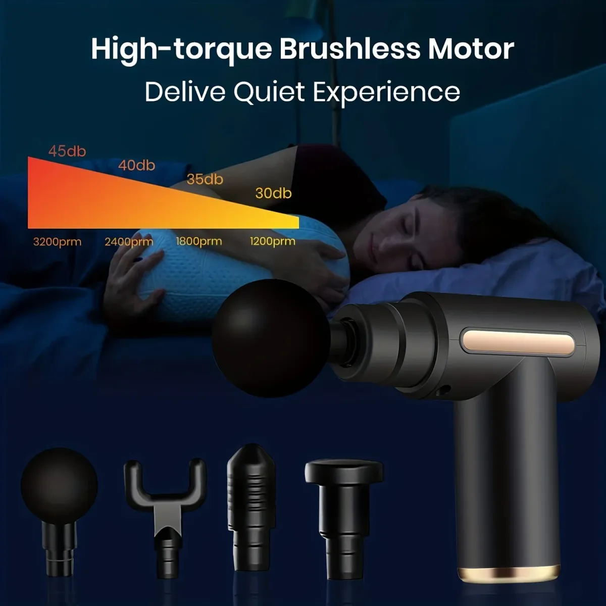 30-Level Deep Tissue Massage Gun for Muscle Relaxation - Powerful Electric Body Massager for Fitness, Neck, and Full Body Relief - Low Noise Design for Men & Women showcase 1