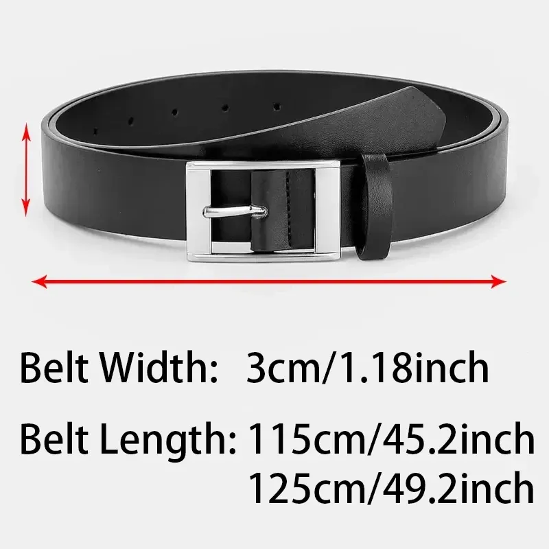 Luxury Men's PU Leather Belt with Metal Pin Buckle - High Quality Designer Waist Strap for Jeans & Casual Wear showcase 4