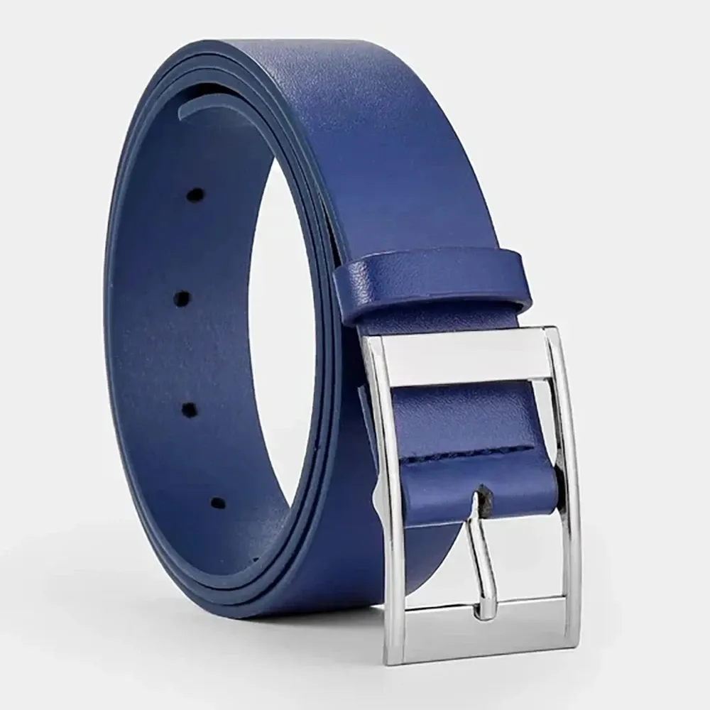 Luxury Men's PU Leather Belt with Metal Pin Buckle - High Quality Designer Waist Strap for Jeans & Casual Wear showcase 8