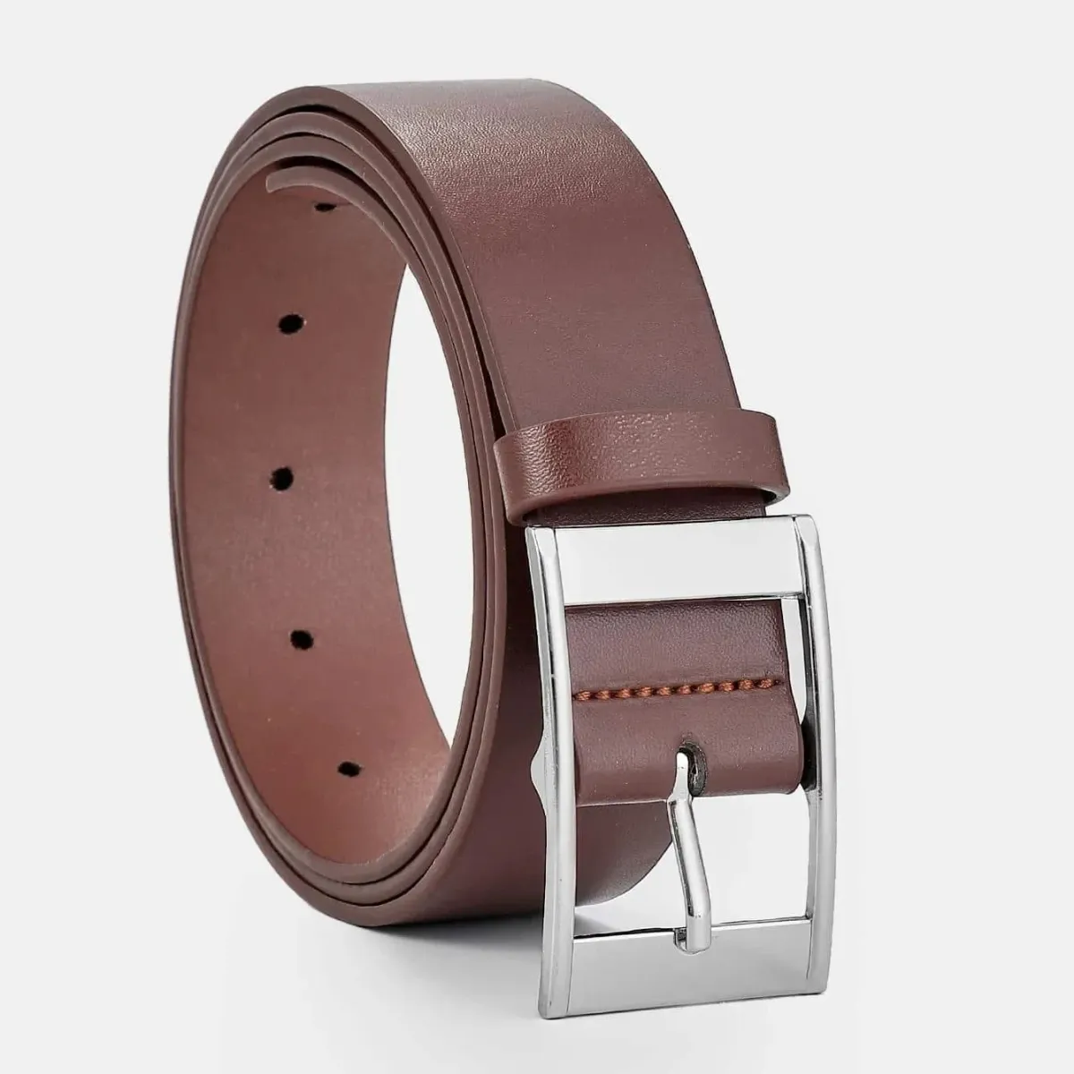Luxury Men's PU Leather Belt with Metal Pin Buckle - High Quality Designer Waist Strap for Jeans & Casual Wear showcase 6