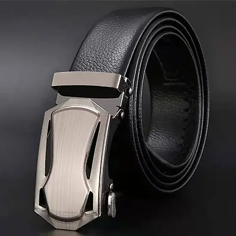 Premium PU Leather Men's Belt with Stylish Metal Buckle - Versatile Fashion Accessory for Business Casual and Jeans