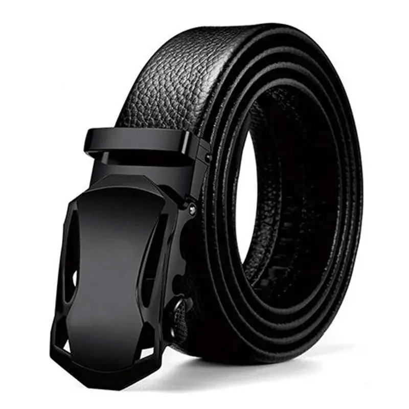 Premium PU Leather Men's Belt with Stylish Metal Buckle - Versatile Fashion Accessory for Business Casual and Jeans thumbnail 4