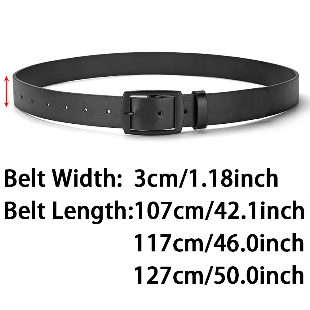 New Luxury Men's PU Leather Belt with Metal Pin Buckle - High Quality Designer Waist Strap for Jeans, Casual Wear, Plus Size Options Available showcase 1
