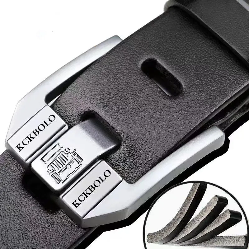 Premium Genuine Leather Belt for Men & Women - Stylish Business Casual Accessory - Durable High-Quality Design for Everyday Wear showcase 2