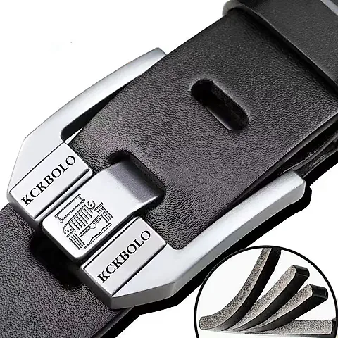 Premium Genuine Leather Belt for Men & Women - Stylish Business Casual Accessory - Durable High-Quality Design for Everyday Wear