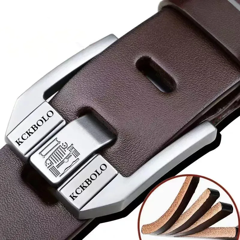Premium Genuine Leather Belt for Men & Women - Stylish Business Casual Accessory - Durable High-Quality Design for Everyday Wear thumbnail 2