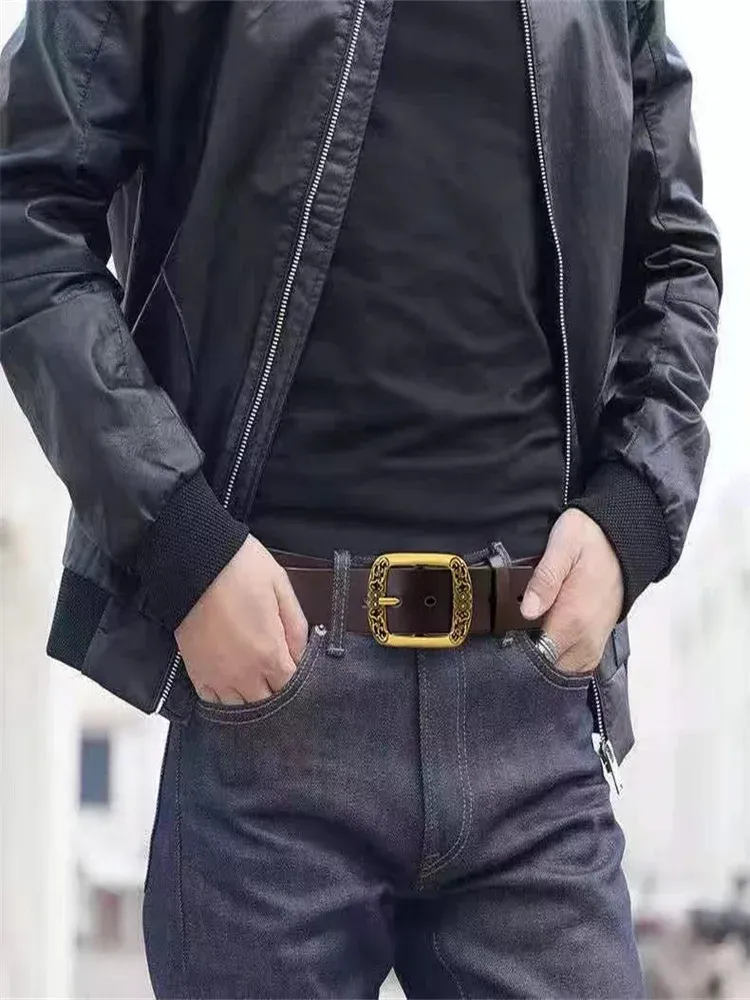 Premium Genuine Leather Belt for Men & Women - Stylish Business Casual Accessory - Durable High-Quality Design for Everyday Wear showcase 5